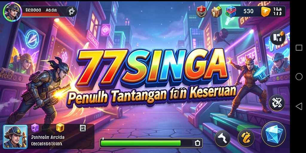 Screenshot gameplay 77SINGA menampilkan aksi seru di arena Arcade.