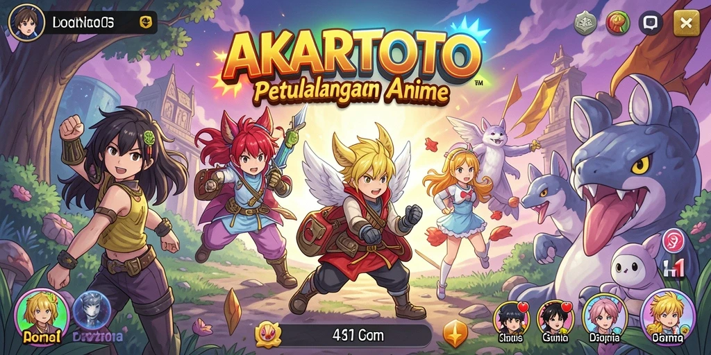 Gameplay menakjubkan di dunia Anime AKARTOTO yang memukau.