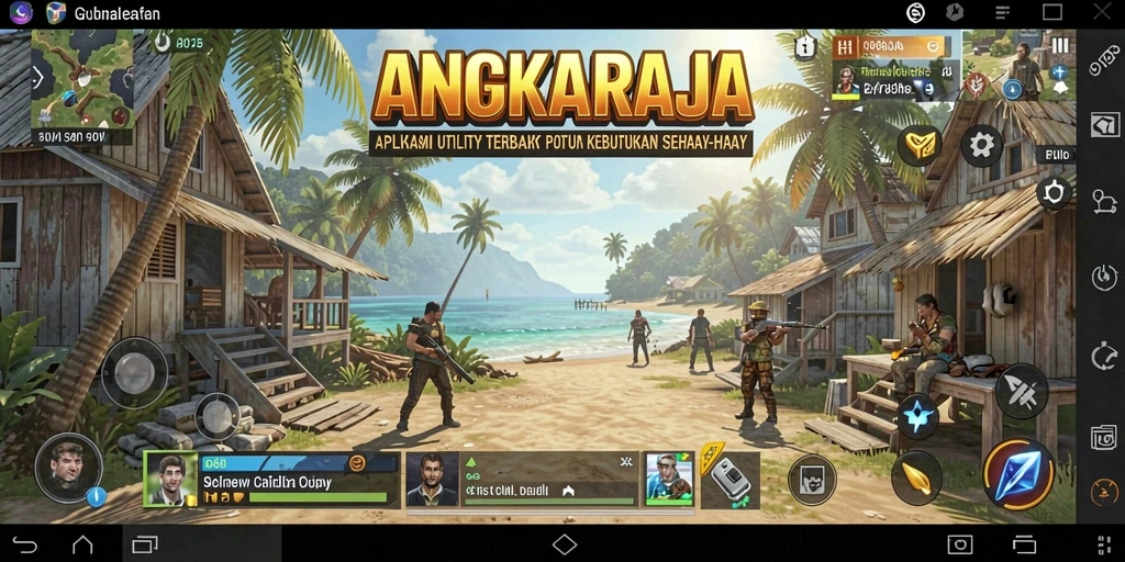 Tampilan aplikasi ANGKARAJA dengan fitur-fitur Utility yang menarik.
