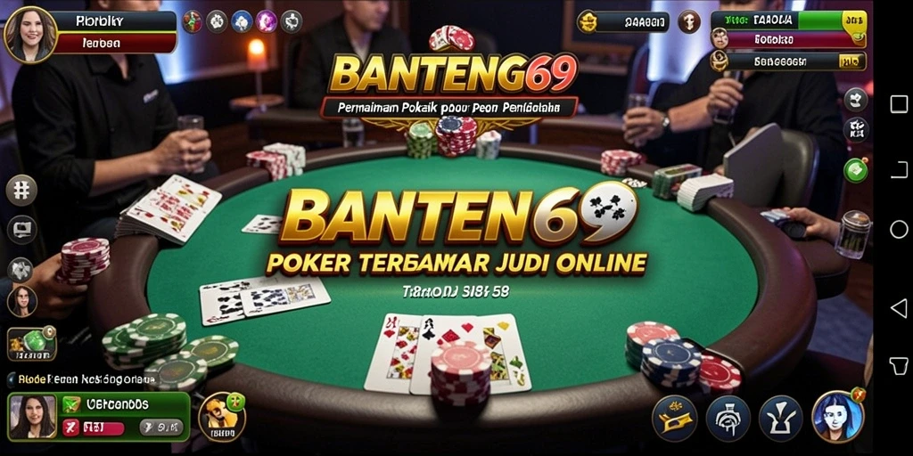 Tampilan gameplay Poker yang menarik dan interaktif di BANTENG69.