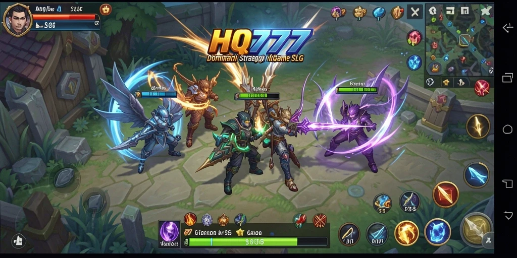 Screenshot utama HQ777 menampilkan aksi strategis yang seru.
