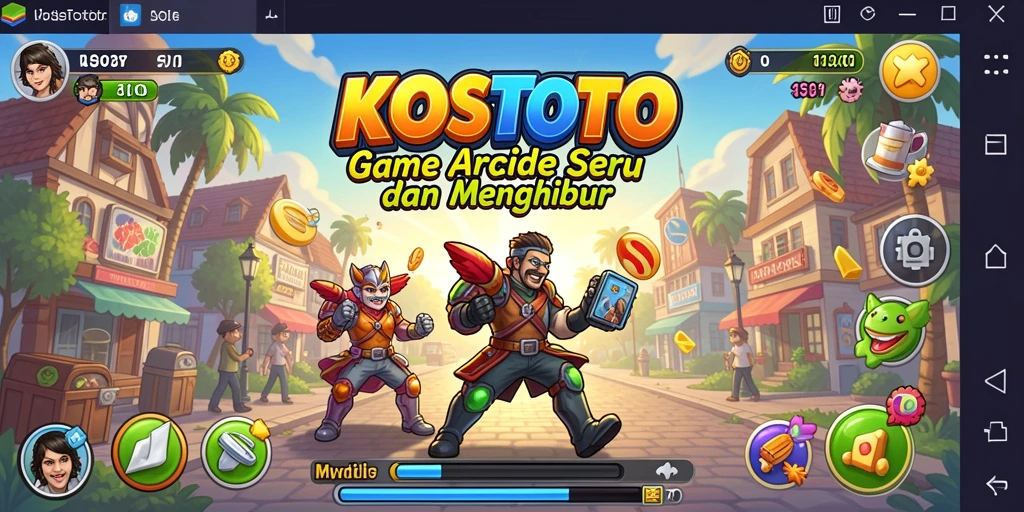 Tampilan menarik dari gameplay KOSTOTO yang seru dan adiktif.