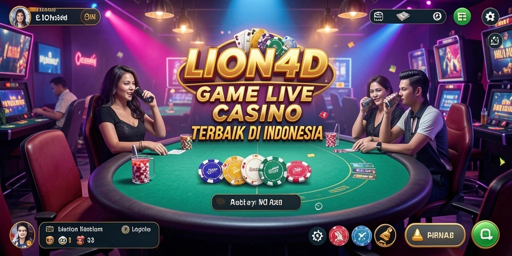 Tampilan gameplay Live Casino yang mendebarkan dan interaktif di LION4D.
