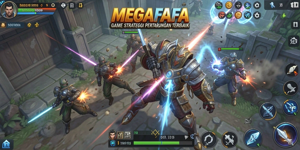 Tampilan gameplay seru dari MEGAFAFA dengan strategi menarik.