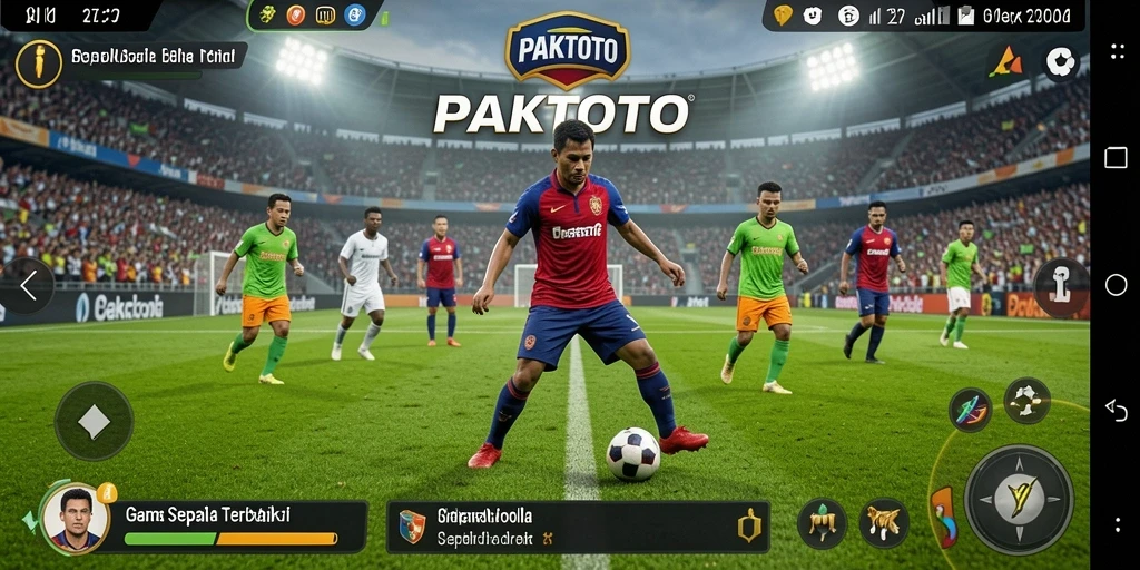 Tampilan gameplay PAKTOTO yang mendebarkan dan penuh aksi sepak bola.