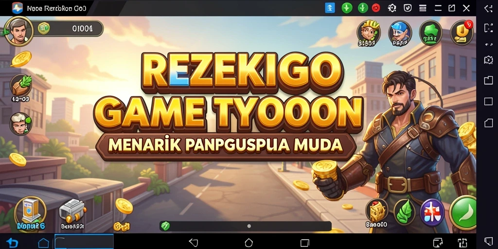 Tampilan gameplay menarik dari game Tycoon REZEKIGO.