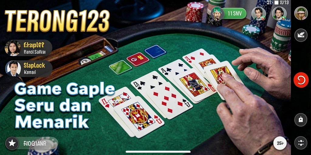 Tampilan screenshot TERONG123 dengan aksi seru bermain Gaple.