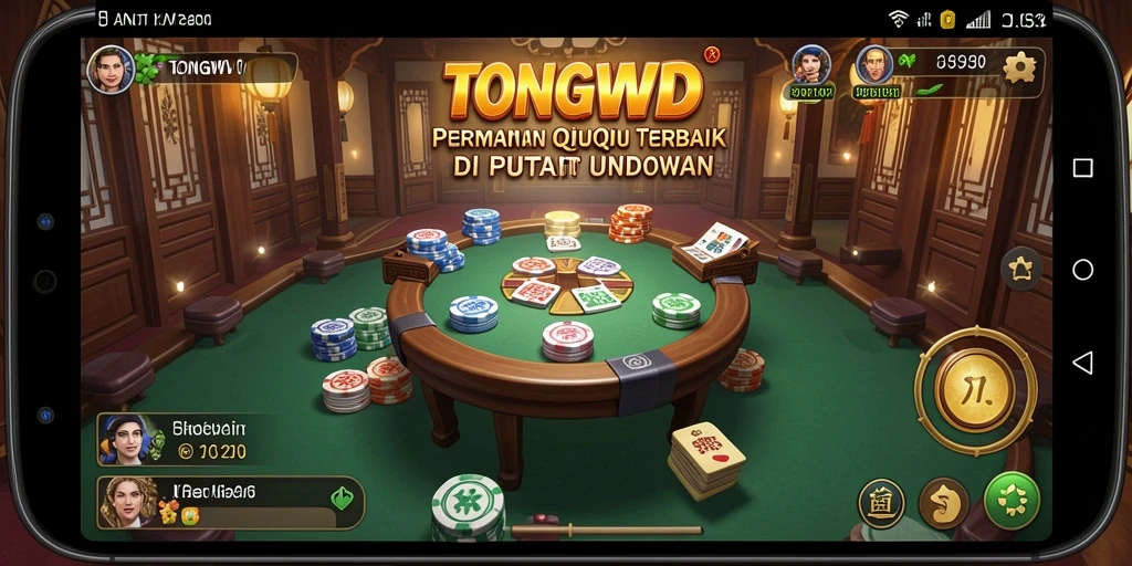 Screenshot gameplay TONGWD menampilkan aksi seru QiuQiu.