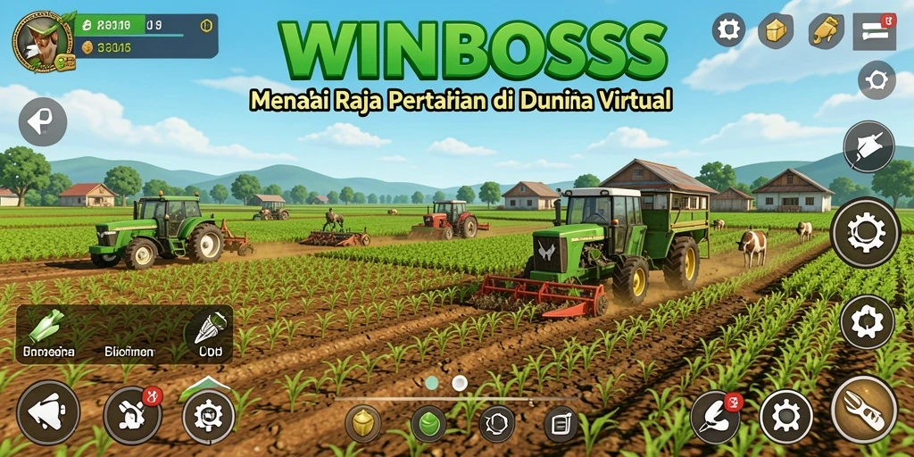 Tampilan gameplay bertani seru di WINBOSS.