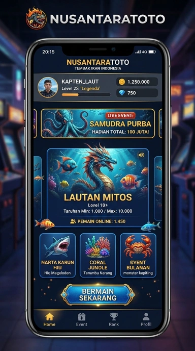 Tampilan halaman utama nusantaratoto yang menarik dan informatif.